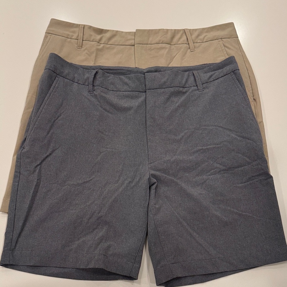 Golf Shorts Gray and Tan (34) bundle of 2